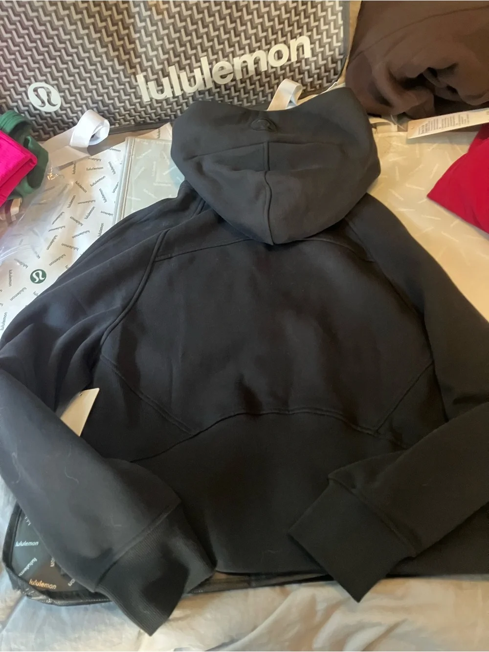 NWT Lululemon Scuba Oversized Full-Zip Hoodie, XS/S, BLACK
